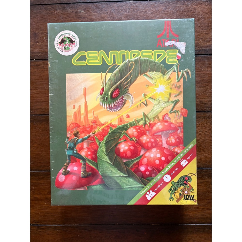 Atari Centipede Board Game IDW Games Limited Edition with Patch New Sealed